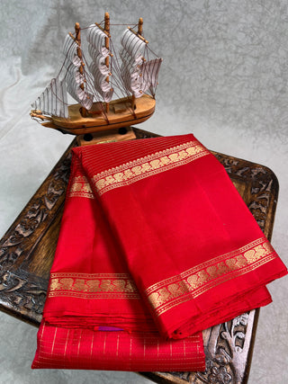 PURE KANCHIPURAM SAREES WITH GAP BORDER