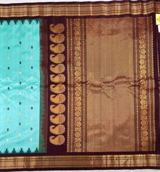 GADWAL PURE SILK HANDLOOM SAREE WITH KUTTU TEMPLE BORDER