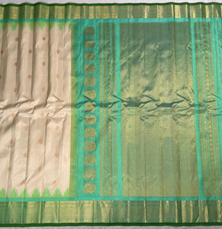 GADWAL PURE SILK HANDLOOM SAREE WITH KUTTU TEMPLE BORDER