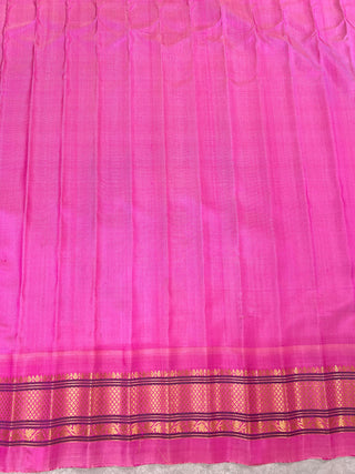 GADWAL PURE SILK HANDLOOM SAREE WITH KUTTU TEMPLE BORDER