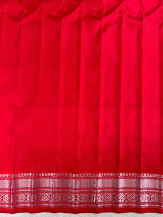 GADWAL PURE SILK HANDLOOM SAREE WITH KUTTU TEMPLE BORDER