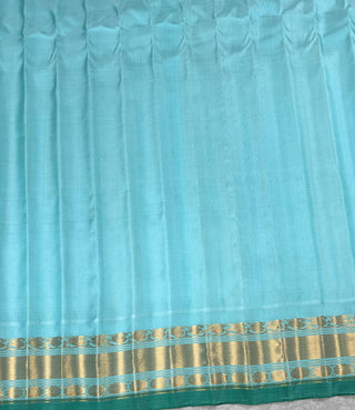 GADWAL PURE SILK HANDLOOM SAREE WITH KUTTU TEMPLE BORDER