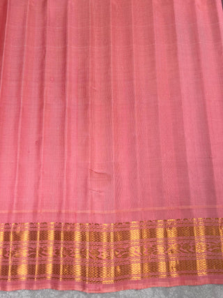 GADWAL PURE SILK HANDLOOM SAREE WITH KUTTU TEMPLE BORDER