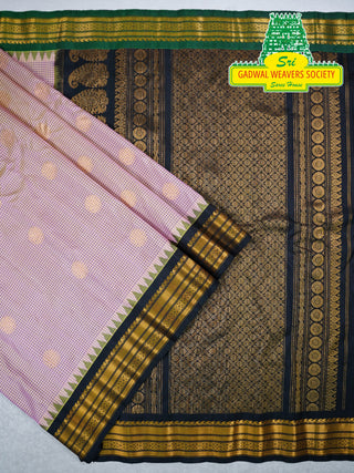 GADWAL PURE SILK HANDLOOM SAREE WITH GANGA JAMUNA BORDER