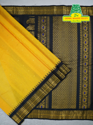 GADWAL PURE COTTON SILK (SICO) SAREES WITH KUTTU BORDER