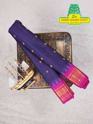 GADWAL PURE COTTON SILK (SICO) SAREES WITH KUTTU BORDER