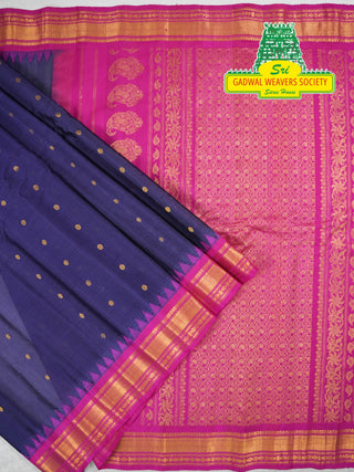 GADWAL PURE COTTON SILK (SICO) SAREES WITH KUTTU BORDER