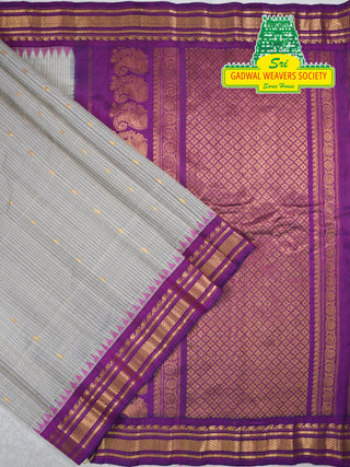 GADWAL PURE COTTON SILK (SICO) SAREES WITH KUTTU BORDER