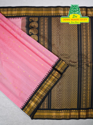 GADWAL PURE COTTON SILK (SICO) SAREES WITH KUTTU BORDER