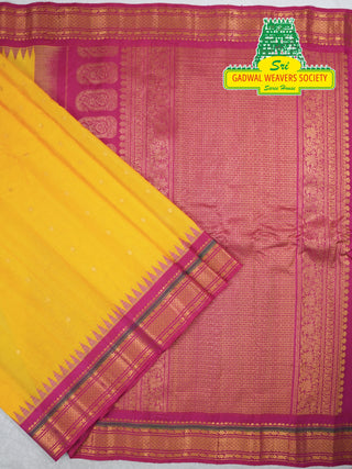 GADWAL PURE COTTON SILK (SICO) SAREES WITH KUTTU BORDER