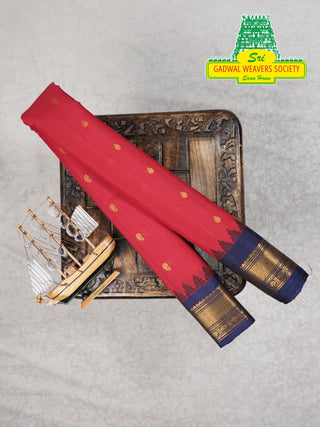 GADWAL PURE COTTON SILK (SICO) SAREES WITH KUTTU BORDER