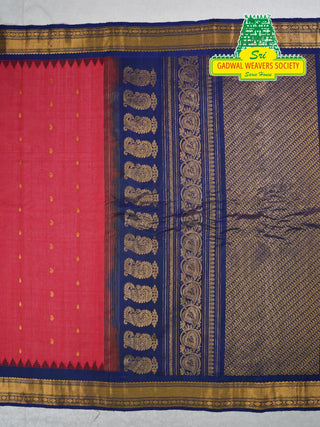 GADWAL PURE COTTON SILK (SICO) SAREES WITH KUTTU BORDER