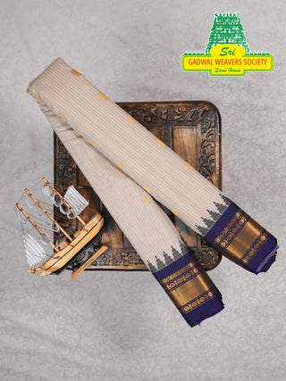 GADWAL PURE COTTON SILK (SICO) SAREES WITH KUTTU BORDER