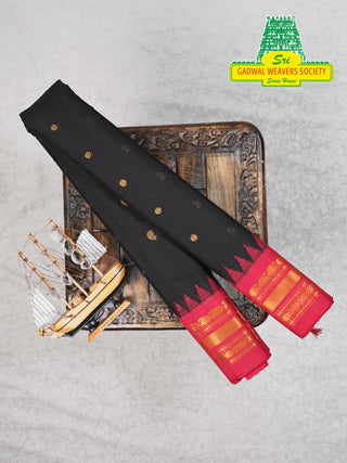 GADWAL PURE COTTON SILK (SICO) SAREES WITH KUTTU BORDER