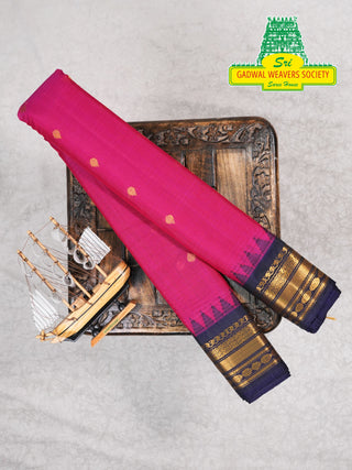 GADWAL PURE COTTON SILK (SICO) SAREES WITH KUTTU BORDER