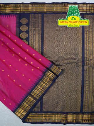 GADWAL PURE COTTON SILK (SICO) SAREES WITH KUTTU BORDER