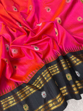 GADWAL PURE SILK HANDLOOM SAREE WITH BORDER