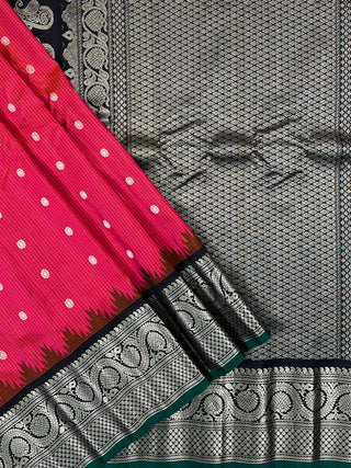 GADWAL PURE SILK HANDLOOM SAREE WITH KUTTU BORDER