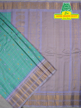 GADWAL PURE SILK HANDLOOM SAREE WITH KUTTU BORDER