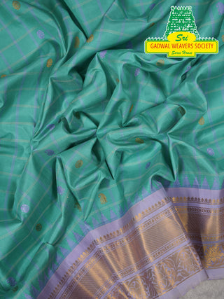 GADWAL PURE SILK HANDLOOM SAREE WITH KUTTU BORDER