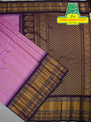 GADWAL PURE SILK HANDLOOM SAREE WITH KUTTU BORDER