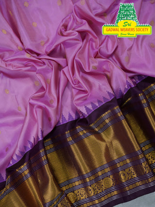 GADWAL PURE SILK HANDLOOM SAREE WITH KUTTU BORDER