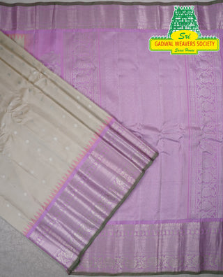 GADWAL PURE SILK HANDLOOM SAREE WITH KUTTU BORDER