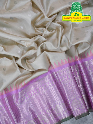 GADWAL PURE SILK HANDLOOM SAREE WITH KUTTU BORDER