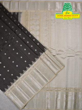 GADWAL PURE SILK HANDLOOM SAREE WITH KUTTU BORDER