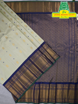 GADWAL PURE SILK HANDLOOM SAREE WITH KUTTU BORDER