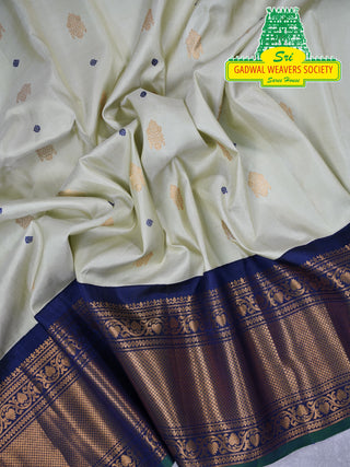 GADWAL PURE SILK HANDLOOM SAREE WITH KUTTU BORDER