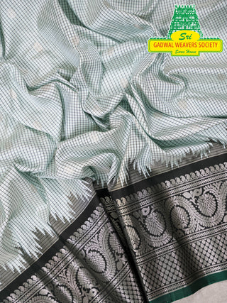 GADWAL PURE SILK HANDLOOM SAREE WITH KUTTU BORDER