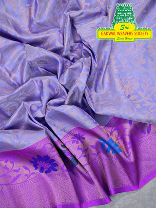 GADWAL PURE SILK HANDLOOM SAREE WITH MAHARANI MEENAKARI BORDER