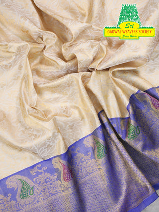 GADWAL PURE SILK HANDLOOM SAREE WITH MAHARANI MEENAKARI BORDER