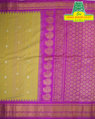 GADWAL PURE SILK HANDLOOM SAREE WITH KUTTU BORDER