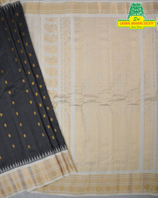 GADWAL PURE SILK HANDLOOM SAREE WITH KUTTU BORDER