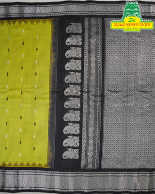 GADWAL PURE SILK HANDLOOM SAREE WITH KUTTU BORDER