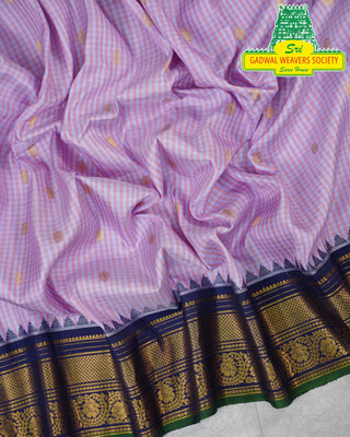 GADWAL PURE SILK HANDLOOM SAREE WITH KUTTU BORDER