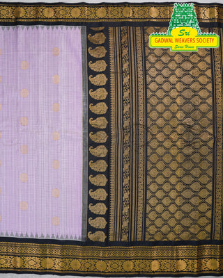 GADWAL PURE SILK HANDLOOM SAREE WITH KUTTU BORDER