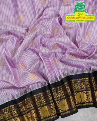 GADWAL PURE SILK HANDLOOM SAREE WITH KUTTU BORDER