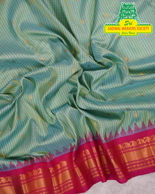 GADWAL PURE SILK HANDLOOM SAREE WITH KUTTU BORDER