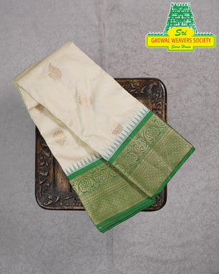 Narayanpet Pure Silk Saree with temple border