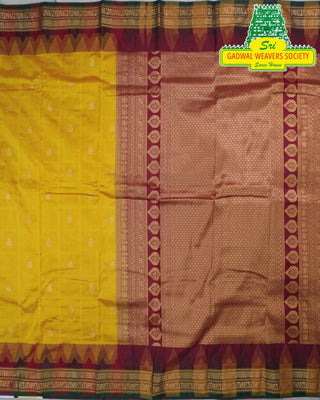 Narayanpet Pure Silk Saree with temple border