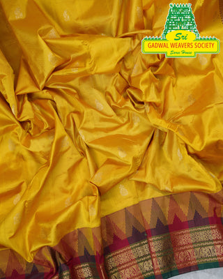 Narayanpet Pure Silk Saree with temple border