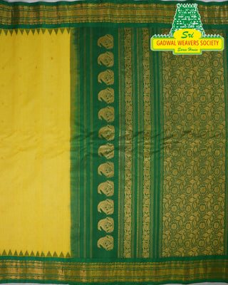 GADWAL PURE COTTON SILK (SICO) SAREES WITH KUTTU BORDER