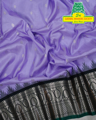 GADWAL PURE SILK HANDLOOM SAREE WITH KUTTU BORDER