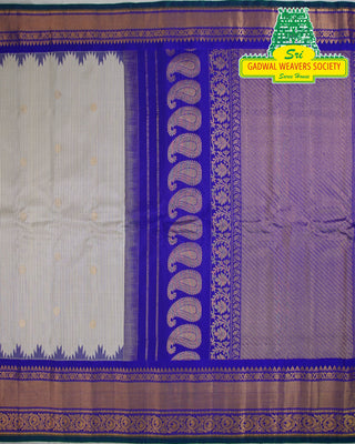 GADWAL PURE SILK HANDLOOM SAREE WITH KUTTU BORDER