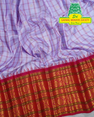 GADWAL PURE SILK HANDLOOM SAREE WITH KUTTU BORDER