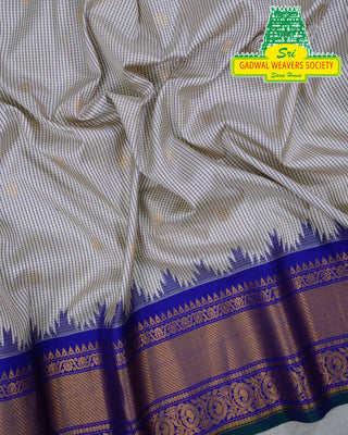 GADWAL PURE SILK HANDLOOM SAREE WITH KUTTU BORDER