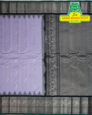 GADWAL PURE SILK HANDLOOM SAREE WITH KUTTU BORDER